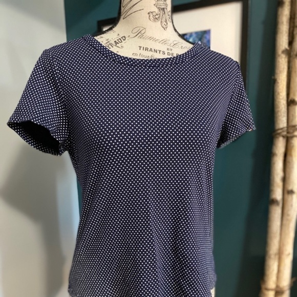 Tommy Hilfiger Navy Polka Dot Tee - Picture 1 of 6